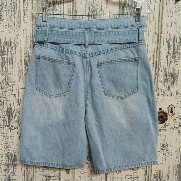 Paperbag Bermuda Denim Shorts Sz 28 MSRP $59.95 - Picture 6 of 10